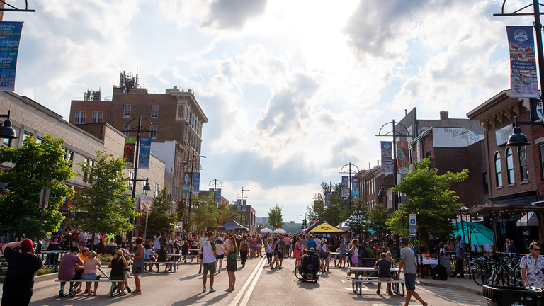 downtown iowa city block party